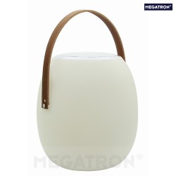 loudspeaker SPIKA SOUNDLIGHT RGBW, with accumulator, Bluetooth controllable, with lighting IP44, white dimmable