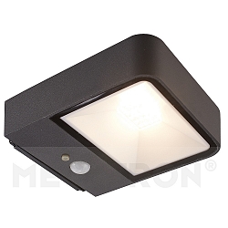 Lampada da parete solare WANDIA angolare, piatto, con sensore IP54, antracite 
