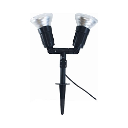 Erdspiestrahler CAPPI 2, IP44, fr 2x Outdoor LED E27 PAR38 max. 16W, schwarz, inkl. Zuleitung 300cm