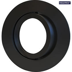 Plafonnier encastr rond, pivotant GU10 IP20, noir  gradable