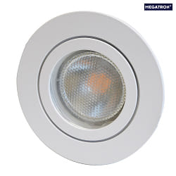 Plafonnier encastr rond, rigide GU10 IP20, blanche gradable