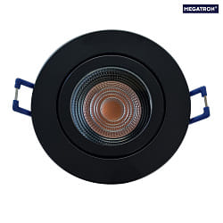 Einbauring DECOCLIC, rund, IP44, Einbau- 6.8cm, 230V AC / 12V AC, starr, inkl. GU10- / GU5.3-Fassung + Silikon-Ring, schwarz