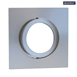 Recessed ring DECOCLIC, angular, IP20, opening  6.8cm, 230V / 12 V, swiveling, incl. GU10- and GU5.3 socket, matt aluminium