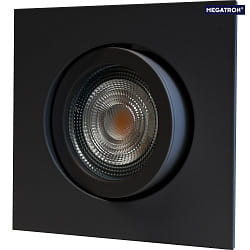 recessed housing DECOCLIC 68MM / GU10 + GU5.3 square, swivelling, black matt