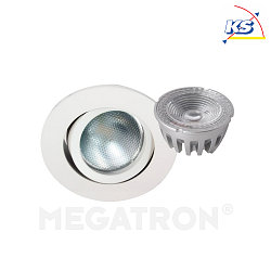 Recessed ring set DECOCLIC dim2warm, round, opening  6.8cm, incl. socket + MM76742, white