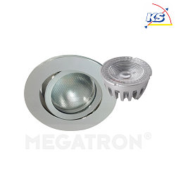 Downlight DECOCLIC rotondo, Dim-To-Warm IP23, Argento dimmerabile