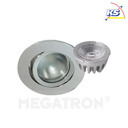 Downlight DECOCLIC rond, Dim-To-Warm IP23, fer bross gradable