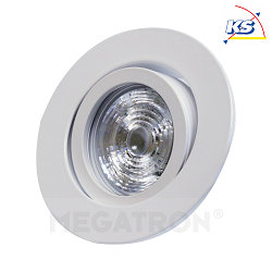 Recessed ring set DECOCLIC DUALBEAM + U-DIM, round, opening  6.8cm, incl. socket + MM26712, white