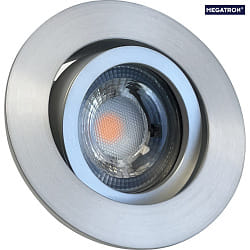 Luce da incasso DECOCLIC 68MM rotondo, girevole, Dim-To-Warm, Set di 1 IP20, acciaio inossidabile spazzolato dimmerabile 7