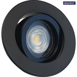 Luce da incasso DECOCLIC 68MM rotondo, girevole, Dim-To-Warm, Set di 1 IP20, nero dimmerabile 7