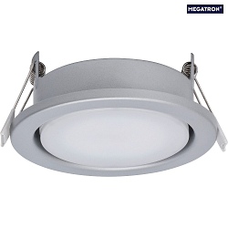 Einbauleuchte MEGATRON PLANEX max. 15W, GX53, ohne Leuchtmittel, Silber matt