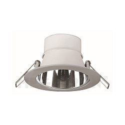 LED Einbau-Downlight SIENA Dim DL, IP23, rund,  11cm, 230V AC, 13W 2800K 900lm 60, Silber, dimmbar, starr