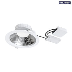 Plafonnier encastr FILA DALI rond IP54, argent mat gradable