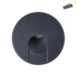 wall recessed luminaire STAIR 68 SCCT round IP40, black matt dimmable
