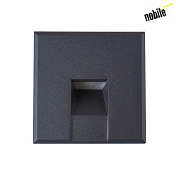wall recessed luminaire STAIR 68 SCCT square IP40, black matt dimmable
