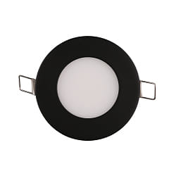 LED Einbau-Panel FLAT 85R SCCT MP, IP44, rund, Ø 8.5cm, 5W (Multipower) 3000/4000/5700K, schaltbar, schwarz