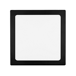 Downlight de surface LED PANEL FLAT 300 Q SCCT DIM C angulaire, CCT Switch IP44, blanche gradable