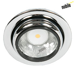 3er-Set LED Mbeleinbau-Downlight N 5022 COB, 3x 3.3W 3000K, mit Treiber + AMP-Verbinder, schwenkbar, Chrom