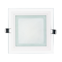 LED Glas Panel 160Q, eckig, 11W, SCCT, IP20, wei