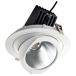 Downlight SHOP LIGHT 190 girevole, dimmerabile IP40, Bianco dimmerabile