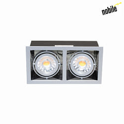 Recessed LED luminaire LED MINI KARDAN E2, 2x7W 3000K 24, CRi>90, dimmable, matt titatium