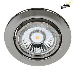 Recessed spot DOWNLIGHT C 3830,  8.8cm, GX5.3, swiveling, black chrome