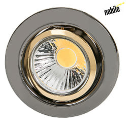 Recessed spot DOWNLIGHT C 3840,  7cm, GZ4, swiveling, black chrome / golden inner ring