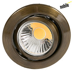 Recessed spot DOWNLIGHT D 3830,  8.8cm, GX5.3, swiveling, antique brushed brass