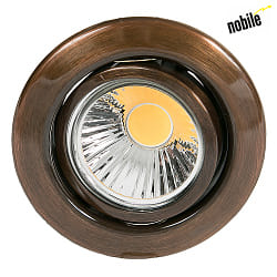 Recessed spot DOWNLIGHT D 3830,  8.8cm, GX5.3, swiveling, antique copper brushed