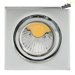 Recessed spot DOWNLIGHT D 3830 Q, square, 8.5 x 8.5cm, GX5.3, swiveling, chrome