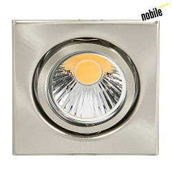 Einbaustrahler DOWNLIGHT D 3830 Q, quadratisch, 8.5 x 8.5cm, GX5.3, schwenkbar, Nickel gebrstet