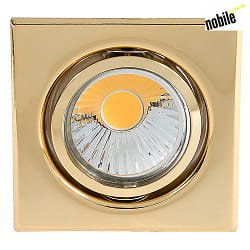 Recessed spot DOWNLIGHT D 3830 Q, square, 8.5 x 8.5cm, GX5.3, swiveling, 24 carat gold-plated