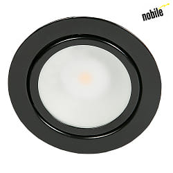 LED Mbeleinbauleuchte DOWNLIGHT N 5020,  6.6cm, COB, 3.3W 3000K, schwarz