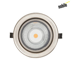 LED Furniture recessed luminaire DOWNLIGHT N 5022,  6.8cm, COB, 3.3W, 3000K, swiveling, brushed nickel