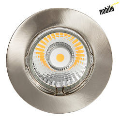 Recessed luminaire DOWNLIGHT N 5030,  7.9cm, 12V, GX5.3, with snap ring, fixed optics, brushed nickel