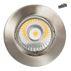 Einbauleuchte DOWNLIGHT N 5030,  7.9cm, 12V, GX5.3, mit Sprengring, starr, Nickel gebrstet