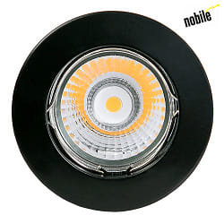 Recessed luminaire DOWNLIGHT N 5030,  7.9cm, 12V, GX5.3, with snap ring, fixed optics, black