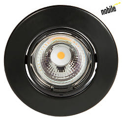 Recessed luminaire DOWNLIGHT N 5048,  6.8cm, 12V, GZ4, with snap ring, swiveling, black