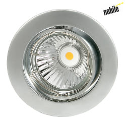 Einbauleuchte DOWNLIGHT N 5049,  8.3cm, 12V, GX5.3, mit Sprengring, schwenkbar, Chrom matt