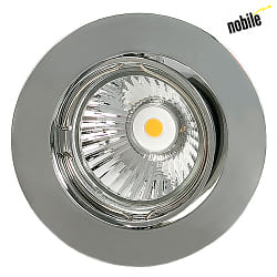 Recessed luminaire DOWNLIGHT N 5049,  8.3cm, 12V, GX5.3, with snap ring, swiveling, chrome