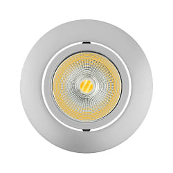 LED Einbau-Downlight ECO FLAT 5068R,  8.8cm, 7.5W 2700/300/4000K 38, CRi>90, schwenkbar, dimmbar, inkl. AB, Chrom matt