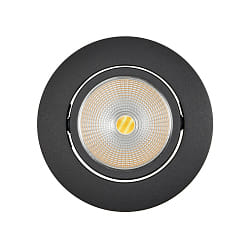 LED Einbau-Downlight ECO FLAT 5068R,  8.8cm, 7.5W 2700/300/4000K 38, CRi>90, schwenkbar, dimmbar, inkl. AB, schwarz matt