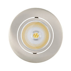 LED Einbau-Downlight ECO FLAT 5068R,  8.8cm, 7.5W 2700/300/4000K 38, CRi>90, schwenkbar, dimmbar, inkl. AB, Nickel