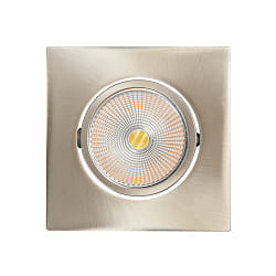 downlight 5068Q ECO FLAT SCCT 38 DIM C square, swivelling, CCT Switch IP40, brushed nickel dimmable
