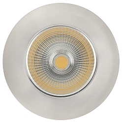 Recessed LED spot 5068 ECO FLAT, IP44, round, 350mA, 8W 3000K 700lm 24, CRi>90, dimmable, brushed nickel