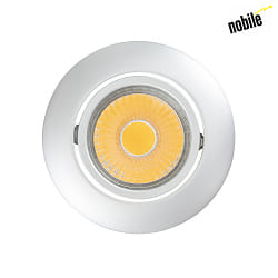 Recessed LED downlight A 5068 T FLAT,  8.8cm, COB, 8W 4000K 38, swivelling, matt chrome