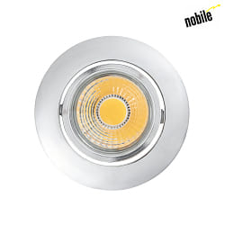 Recessed LED downlight A 5068 T FLAT,  8.8cm, COB, 8W 4000K 38, swivelling, chrome