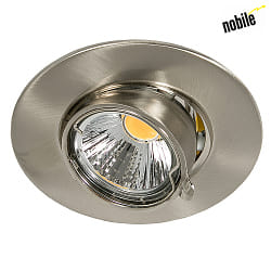 Recessed luminaire DOWNLIGHT N 5800,  11cm, 12V, GX5.3, rotatable and swiveling, brushed nickel