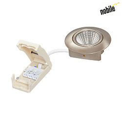downlight 5068 ECO DOB round, swivelling IP40, brushed nickel dimmable