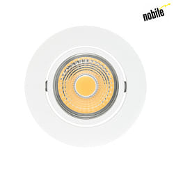 LED Downlight A 5068 T FLAT BIO, rund, 38, 8W, 5000K, IP40, schwenkbar, dimmbar, wei matt